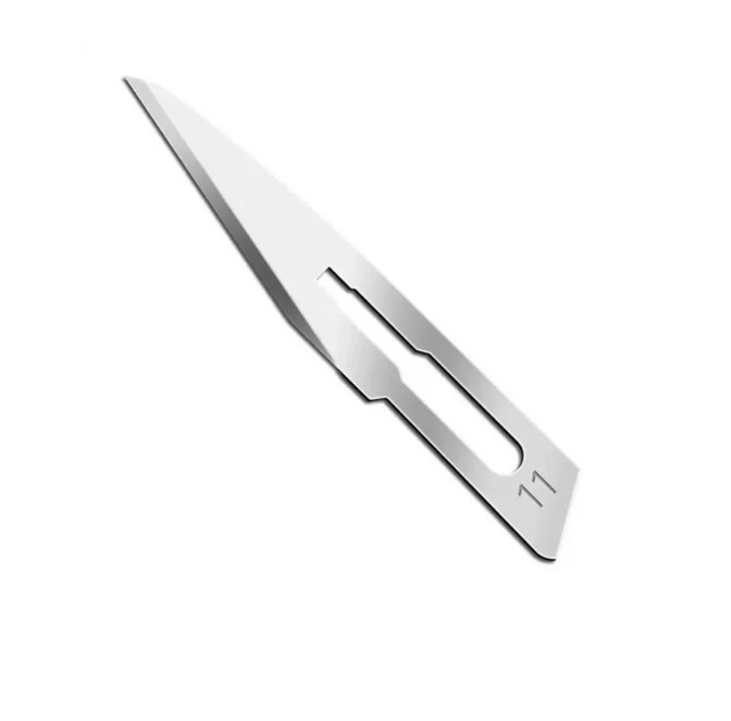 Hojas de Bisturí de Acero Inoxidable N° 11 Caja x 100 Unidades