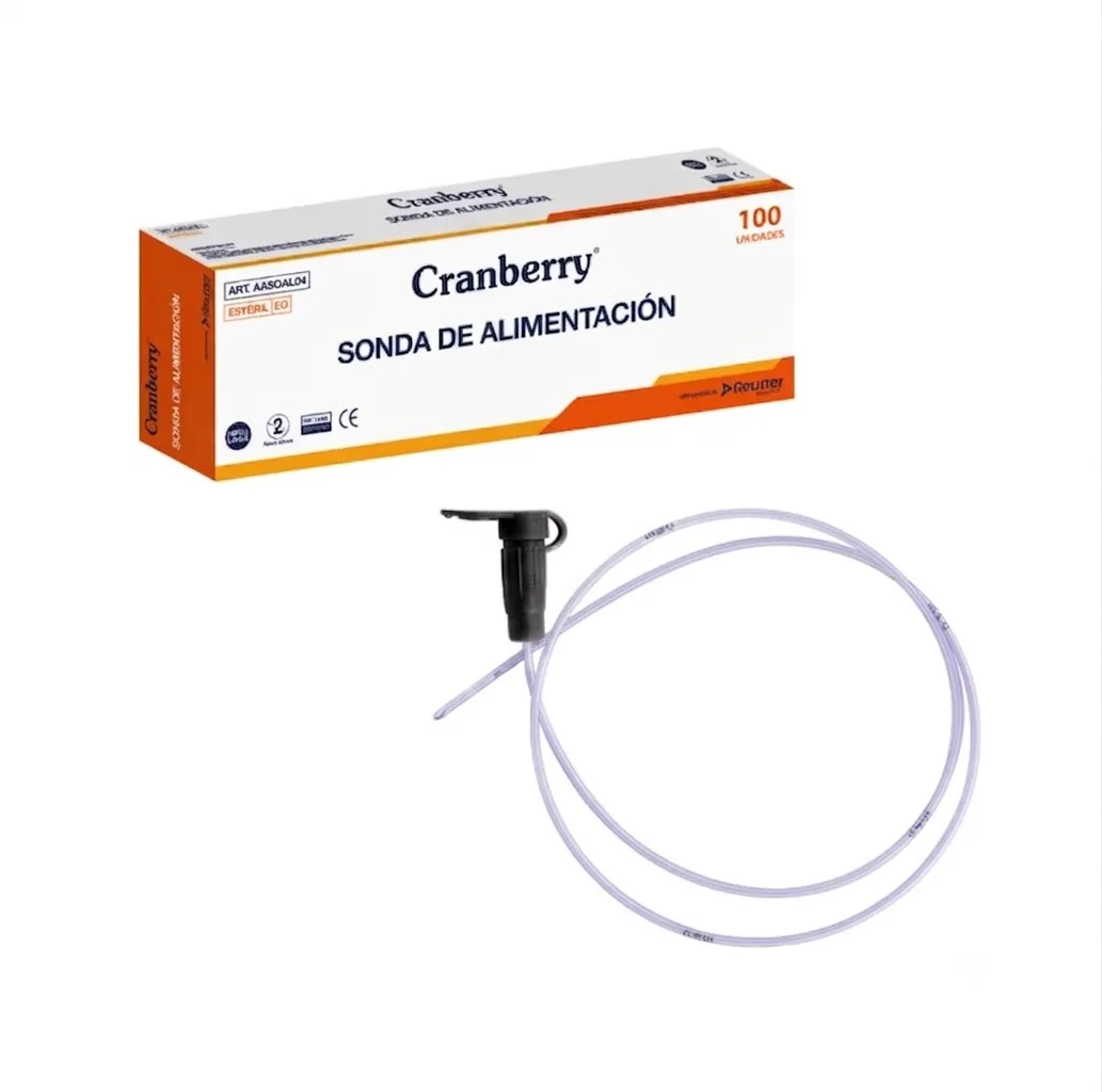 Sonda de Alimentación 10 FR Libre de Látex caja x 100 Unidades | Cranberry