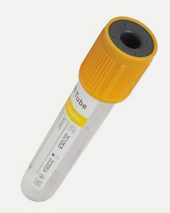 Tubo de Extracción de Sangre Tapa Amarilla de 3,5 ml al Vacío Rack x 100 Unidades