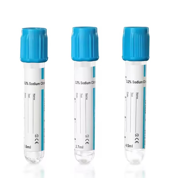 Tubo de Extracción de Sangre Tapa Celeste de 2,7 ml Citrato de Sodio al 3,2 % Rack x 100 Unidades