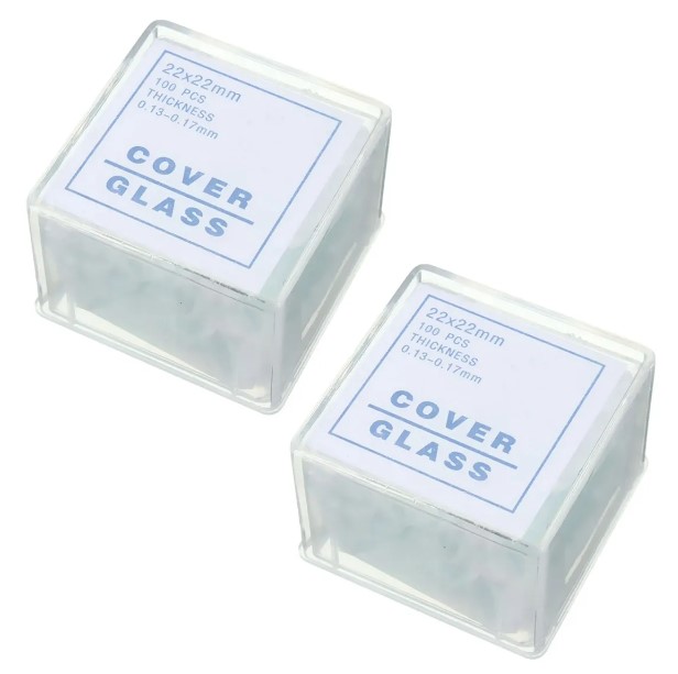 Cubreobjetos 22 x 22 mm Caja x 100 Unidades