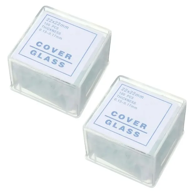 Cubreobjetos 22 x 22 mm Caja x 100 Unidades