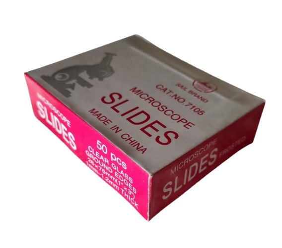 Porta Objeto Microscopio Cat.no 7105 con Franja Esmerilada Caja x 50 Unidades