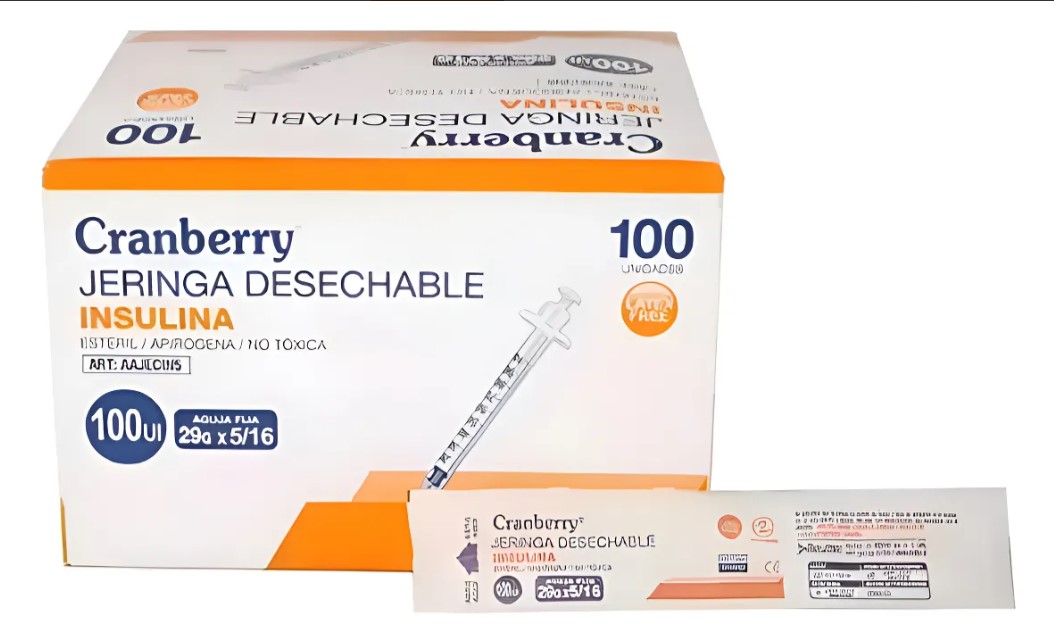 Jeringa 1cc Descartable Insulina 29G x 5/16 Caja x 100 Unidades