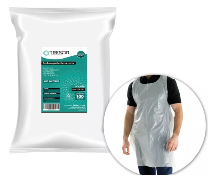 Pechera larga 70 x 140 cm Empaque x 100 Unidades