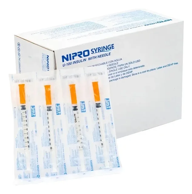 Jeringa 1cc Insulina 29G x 1/2" Caja x 100 Unidades Nipro