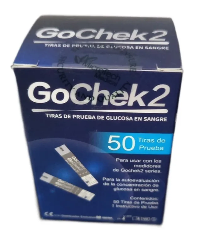 Tiras de Prueba de Glucosa en Sangre GoChek2 50 Unidades Nipro