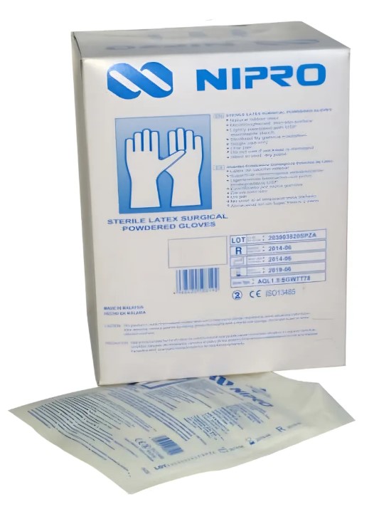 Guante Quirúrgico Estéril 7 | Caja 50 Pares Nipro