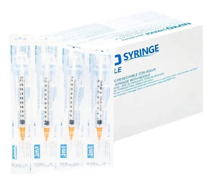 Jeringa 1cc Tuberculina 25G x 5/8 Caja 100 Unidades Nipro